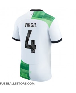 Günstige Liverpool Virgil van Dijk #4 Auswärtstrikot 2023-24 Kurzarm